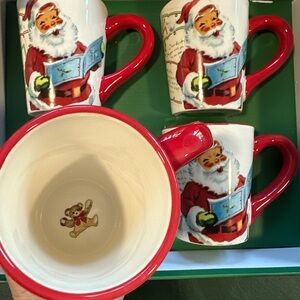 Williams Sonoma Dear Santa Holiday Mugs (4) - With Original Box